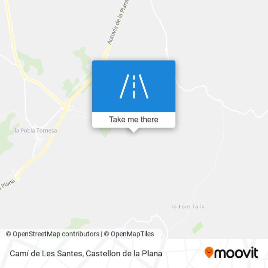 mapa Camí de Les Santes