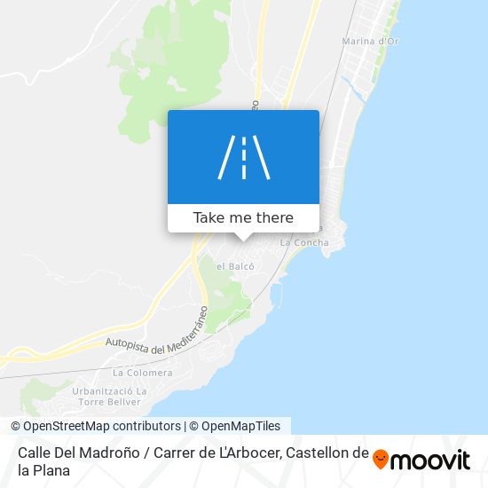 mapa Calle Del Madroño / Carrer de L'Arbocer