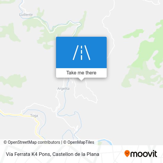 Vía Ferrata K4 Pons map