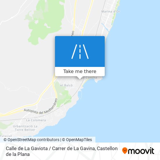mapa Calle de La Gaviota / Carrer de La Gavina