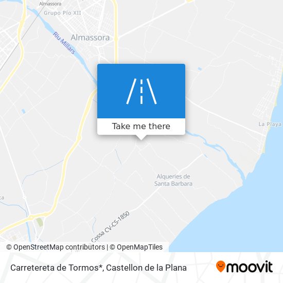 Carretereta de Tormos* map