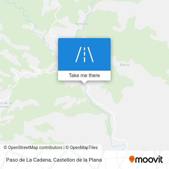 Paso de La Cadena map