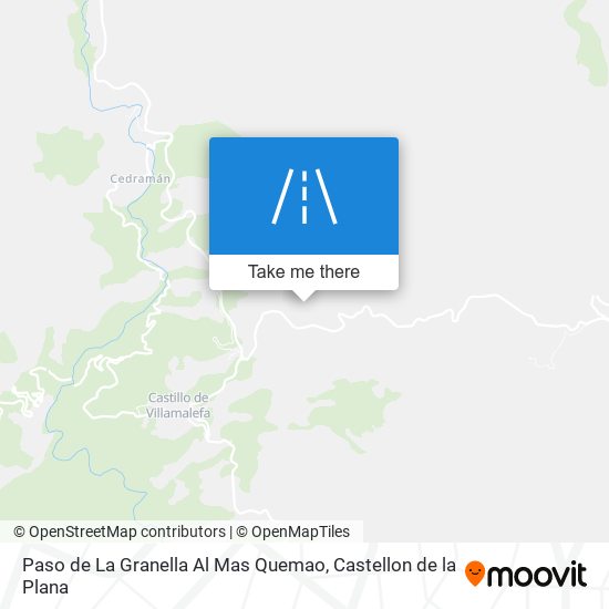 Paso de La Granella Al Mas Quemao map