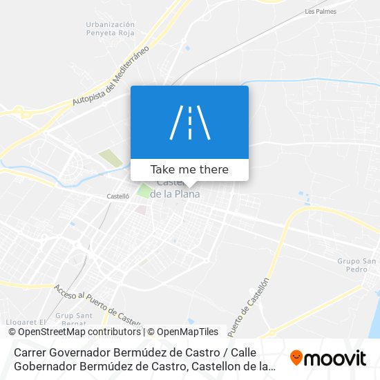 mapa Carrer Governador Bermúdez de Castro / Calle Gobernador Bermúdez de Castro