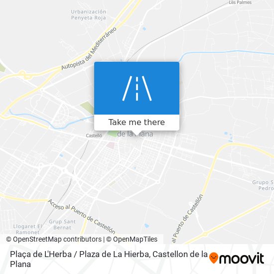 mapa Plaça de L'Herba / Plaza de La Hierba