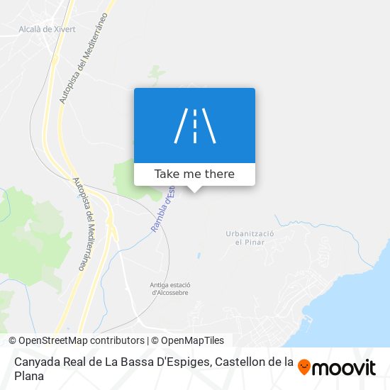 Canyada Real de La Bassa D'Espiges map