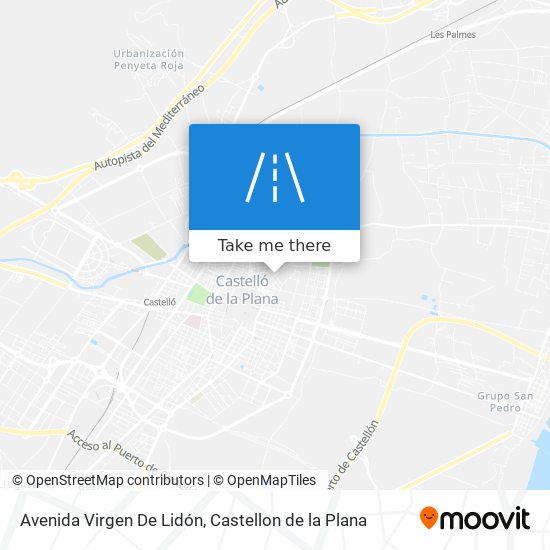 mapa Avenida Virgen De Lidón