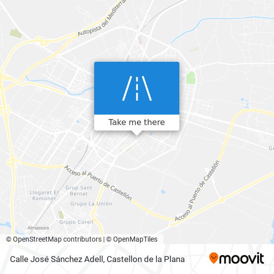 mapa Calle José Sánchez Adell