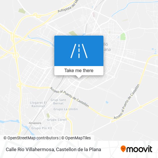 mapa Calle Río Villahermosa