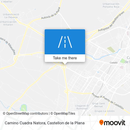 Camino Cuadra Natora map
