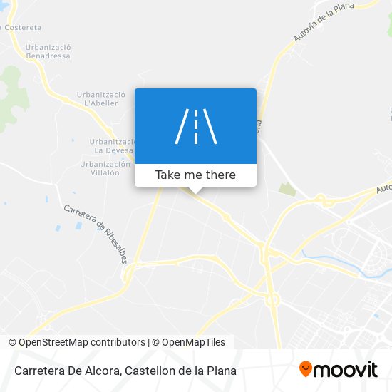 mapa Carretera De Alcora