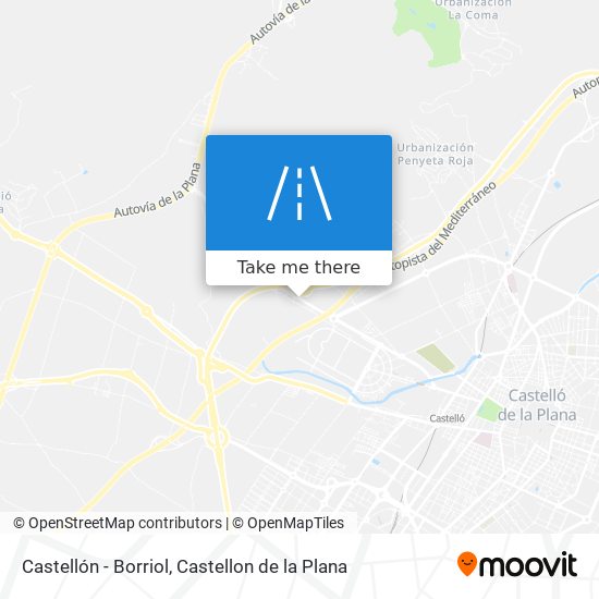 Castellón - Borriol map