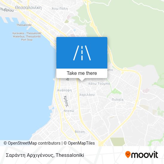 Σαράντη Αρχιγένους map
