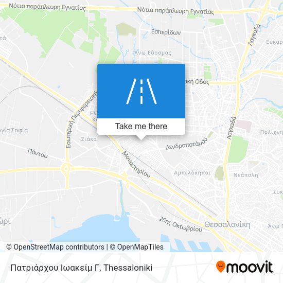 Πατριάρχου Ιωακείμ Γ map