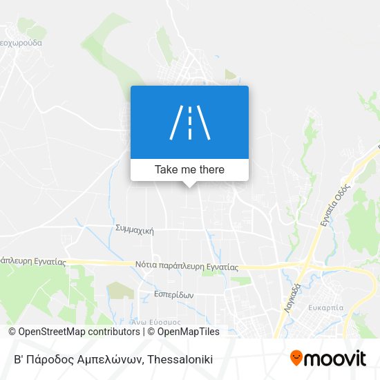 Β' Πάροδος Αμπελώνων map