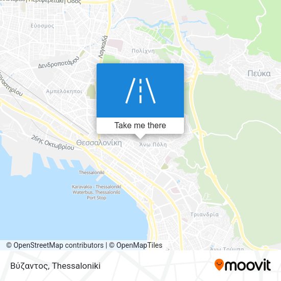 Βύζαντος map