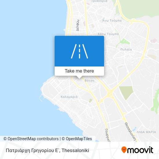 Πατριάρχη Γρηγορίου Ε΄ map