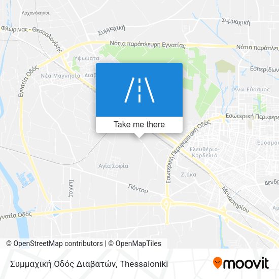 Συμμαχική Οδός Διαβατών map