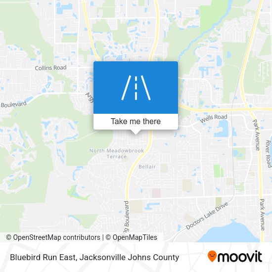 Bluebird Run East map