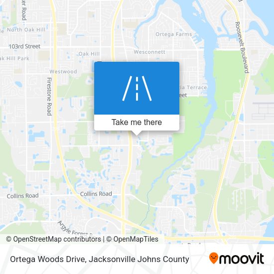 Ortega Woods Drive map