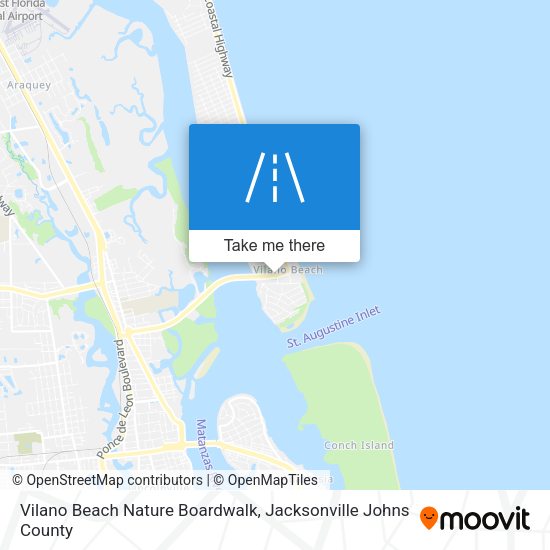 Mapa de Vilano Beach Nature Boardwalk