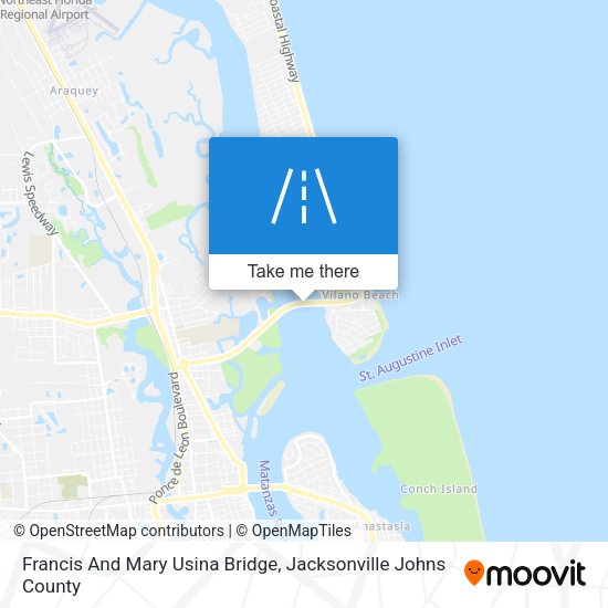 Francis And Mary Usina Bridge map