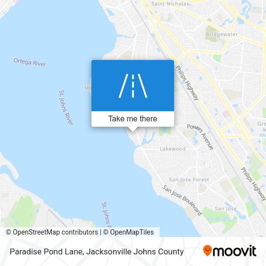 Paradise Pond Lane map