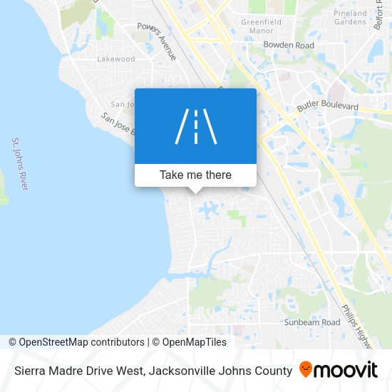 Mapa de Sierra Madre Drive West