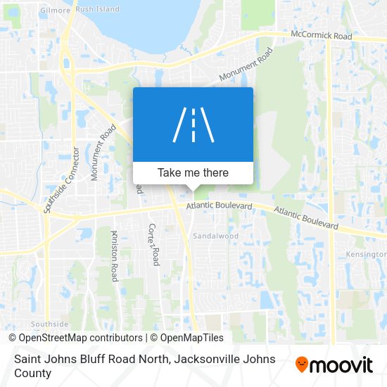 Saint Johns Bluff Road North map