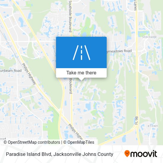 Paradise Island Blvd map