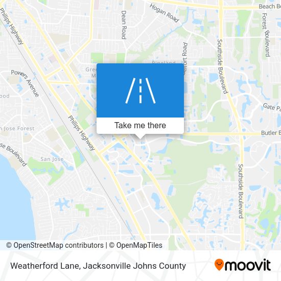 Weatherford Lane map