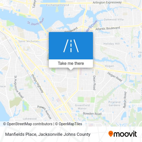 Manfields Place map