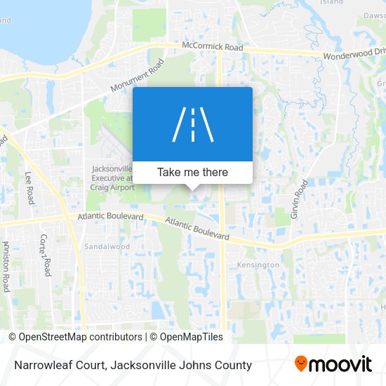 Narrowleaf Court map