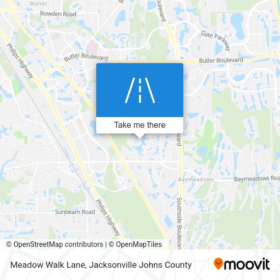 Meadow Walk Lane map