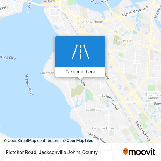 Fletcher Road map