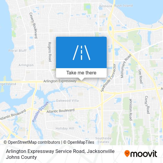 Mapa de Arlington Expressway Service Road