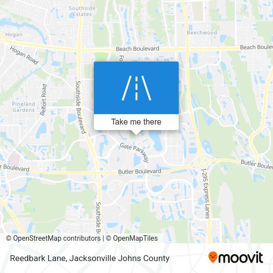 Reedbark Lane map