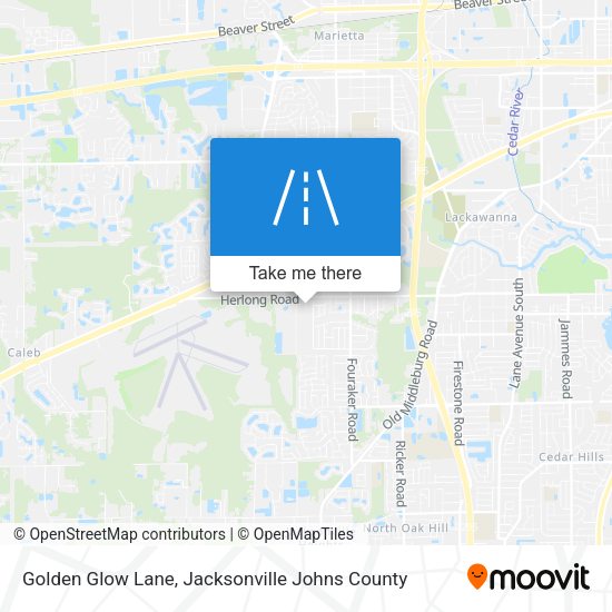 Golden Glow Lane map