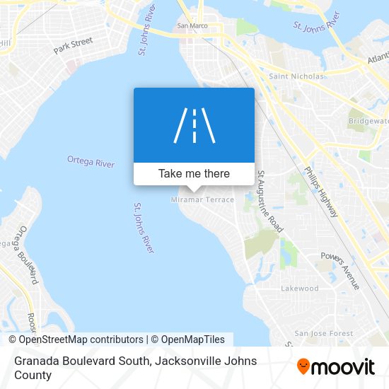 Granada Boulevard South map