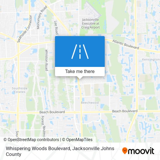 Mapa de Whispering Woods Boulevard