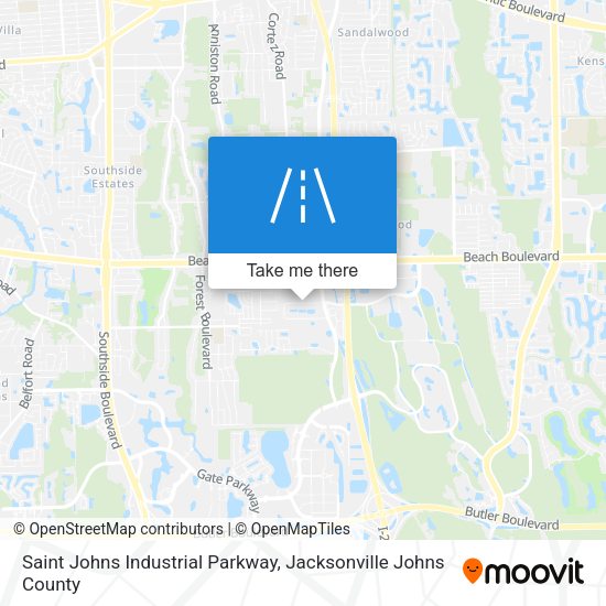 Mapa de Saint Johns Industrial Parkway
