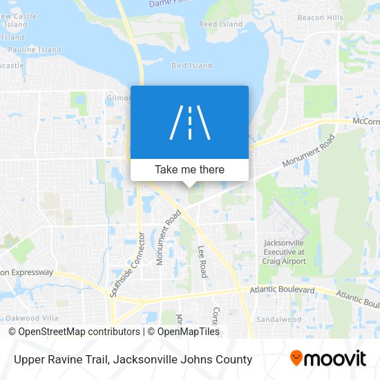 Upper Ravine Trail map