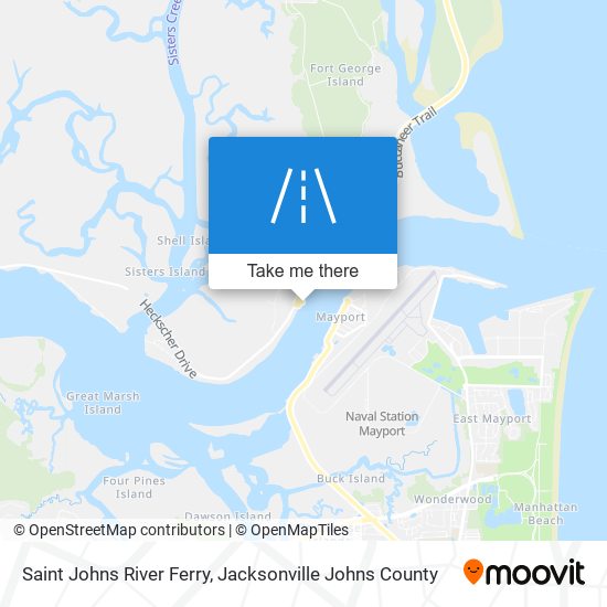Saint Johns River Ferry map