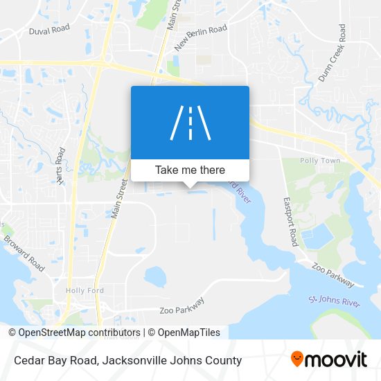 Cedar Bay Road map
