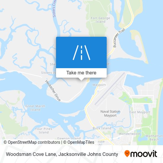 Mapa de Woodsman Cove Lane
