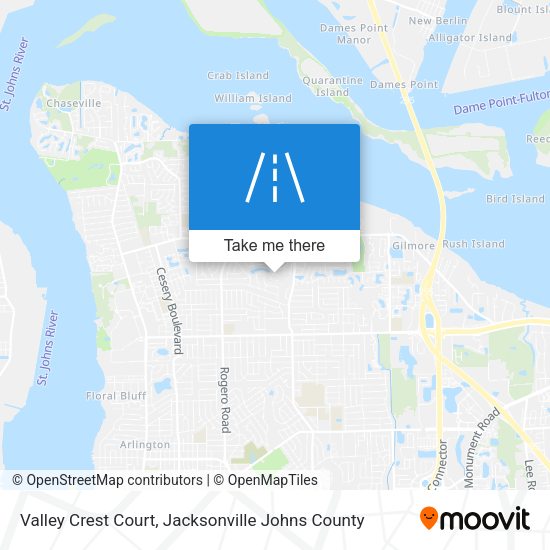 Valley Crest Court map