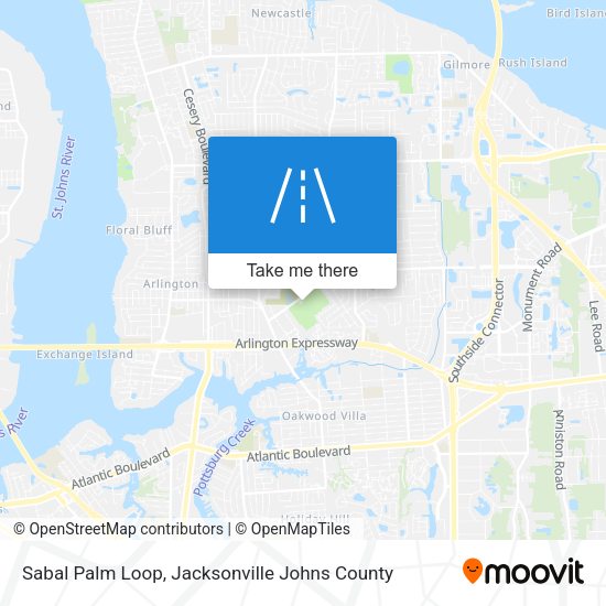Sabal Palm Loop map