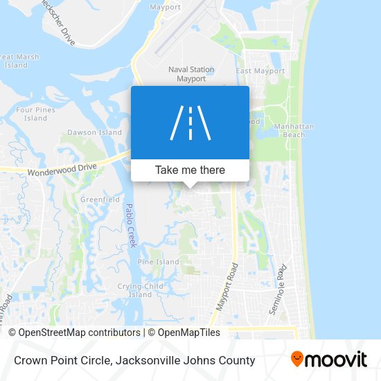 Mapa de Crown Point Circle