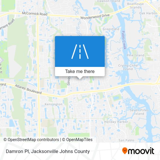 Damron Pl map