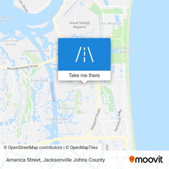 Mapa de America Street